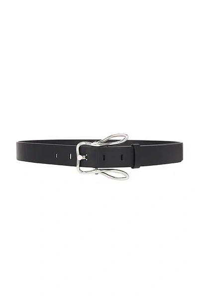 Bottega Veneta Rabbit 3 Cm Belt In Black