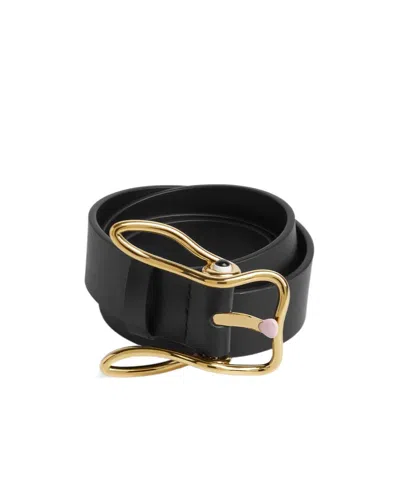 Bottega Veneta Rabbit Belt In Black