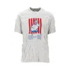 Bottega Veneta Graphic Rabbit-print Crushed Cotton Jersey T-shirt In Gray