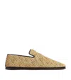 Bottega Veneta Sunday Raffia Slipper Loafers In White