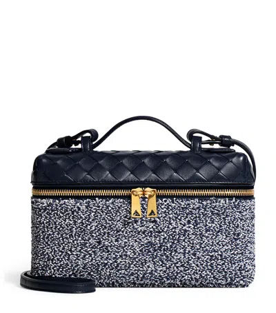 Bottega Veneta Rafia Bang Bang Vanity Case Bag In White