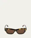 Bottega Veneta Womens Brown 6j000421 Bv1265s Cat Eye-frame Acetate Sunglasses In Spotted Havana