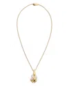 Bottega Veneta Rana Pearl Necklace In Clear/gold