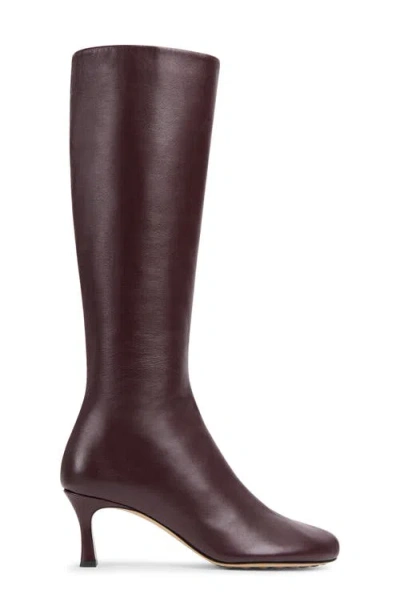 Bottega Veneta Rana Knee High Boot In Burgundy