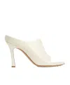 Bottega Veneta Cushion Lux Leather Mule Sandals In Sea Salt