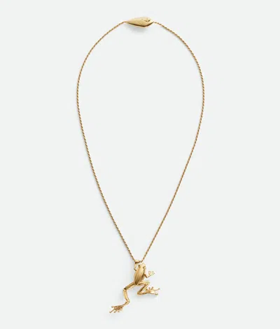 Bottega Veneta Rana Necklace In Yellow Gold