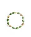 Bottega Veneta Rana Pearls Halskette In Fresh Mint/avocado