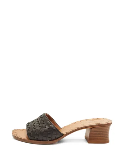 Pre-owned Bottega Veneta Ravello Intrecciato Sandals In Brown