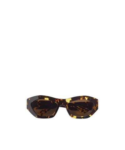 Bottega Veneta Reace Oval Sunglasses In Brown