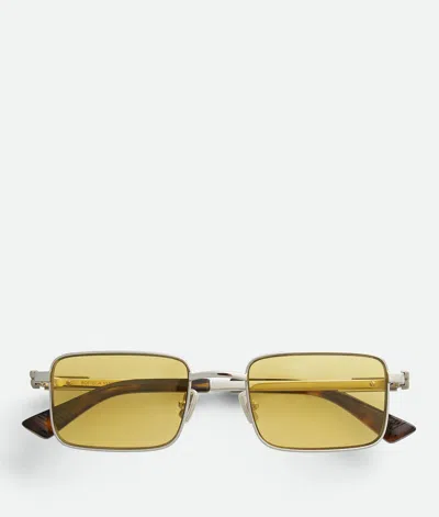BOTTEGA VENETA BOTTEGA VENETA RECHTECKIGE CLASSIC SONNENBRILLE-SILBER