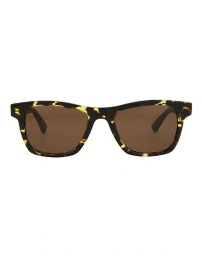 Bottega Veneta Rectangle-frame Acetate Sunglasses Man Sunglasses Brown Size 51 Acetate