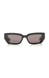 Bottega Veneta Rectangle-frame Sunglasses In Black