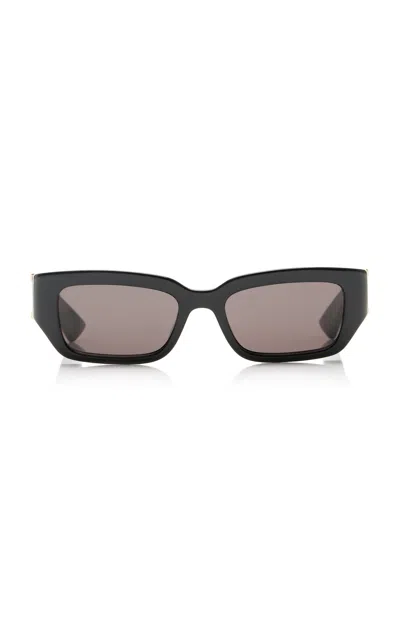 Bottega Veneta Rectangle-frame Sunglasses In Black
