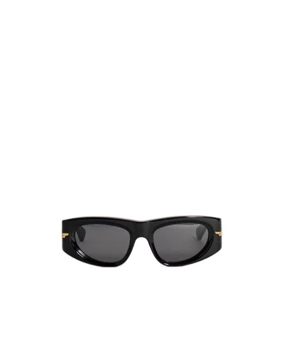 Bottega Veneta Rectangle-frame Sunglasses In Black