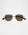 Bottega Veneta Rectangle Metal Sunglasses