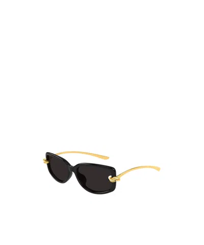 Bottega Veneta Rectangle Sunglasses In Black
