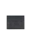 Bottega Veneta Leather Intrecciato Card Holder In Black