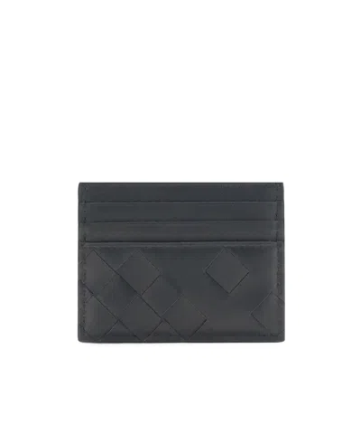 Bottega Veneta Rectangular Card Holder In Black