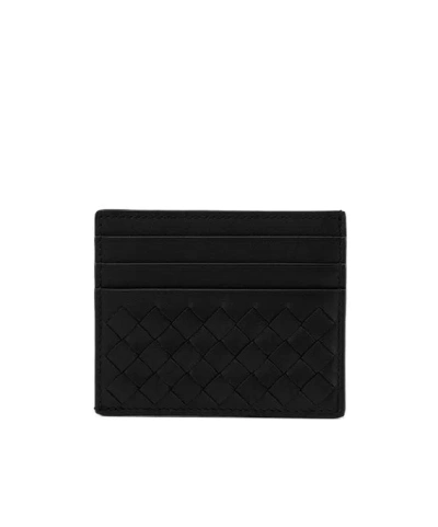 Bottega Veneta Rectangular Card Holder In Black