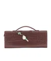 Bottega Veneta Rectangular Clutch In Red