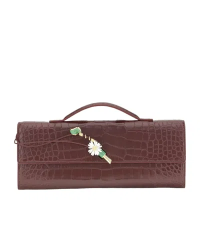 Bottega Veneta Rectangular Clutch In Red