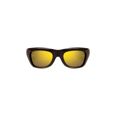 Pre-owned Bottega Veneta Rectangular Frame Sunglasses 'brown/gold'