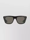 Bottega Veneta Rectangular Frame Sunglasses Thick Temples In Black