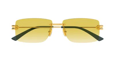 BOTTEGA VENETA RECTANGULAR METAL SUNGLASSES