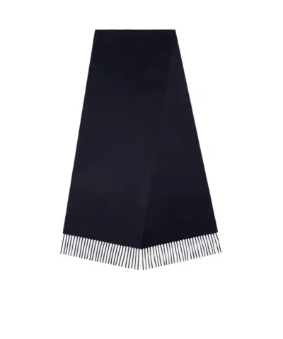 Bottega Veneta Rectangular Scarf In Navy Blue