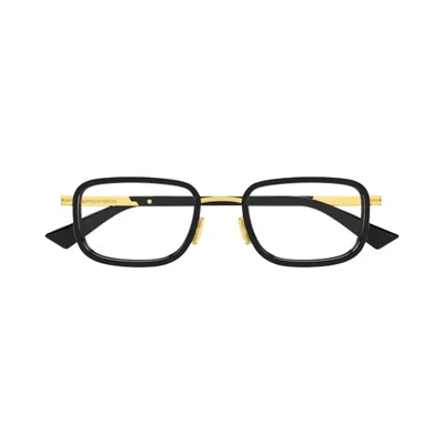 Pre-owned Bottega Veneta Rectangular Shape Eyeglasses 'gold/transparent' | Men's Size Onesize
