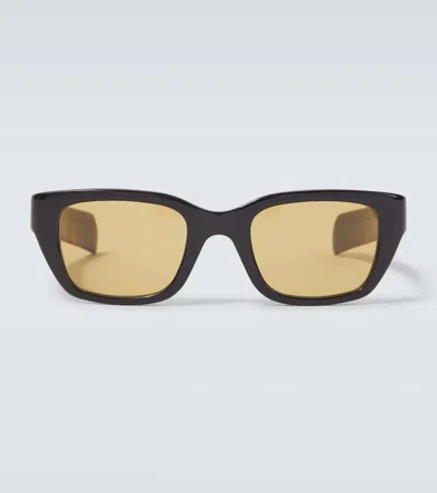 Bottega Veneta Rectangular Sunglasses In Black