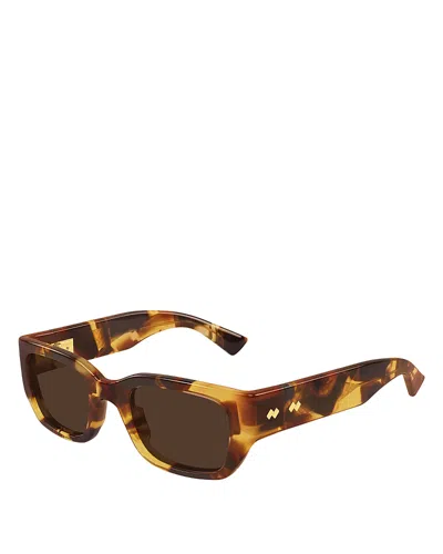 BOTTEGA VENETA RECTANGULAR SUNGLASSES, 51MM