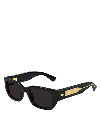 Bottega Veneta Rectangular Sunglasses, 52mm In Black