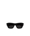 Bottega Veneta Recycled Acetate Rectangle Sunglasses In Black