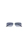 Bottega Veneta Rectangular Sunglasses In Blue