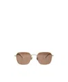 Bottega Veneta Rectangular Sunglasses In Brown