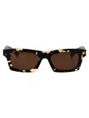 Bottega Veneta Rectangular Sunglasses Bv1457 S 002 In Brown