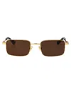 Bottega Veneta Rectangular Sunglasses Bv1469 S 005 In Gold