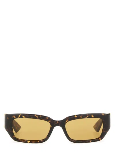 Bottega Veneta Rectangular Sunglasses "dash" In Brown