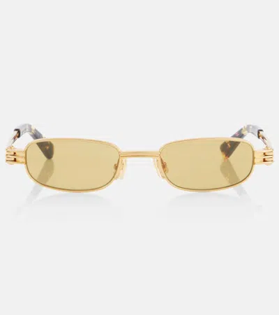 Bottega Veneta Rectangular Sunglasses In Animal Print