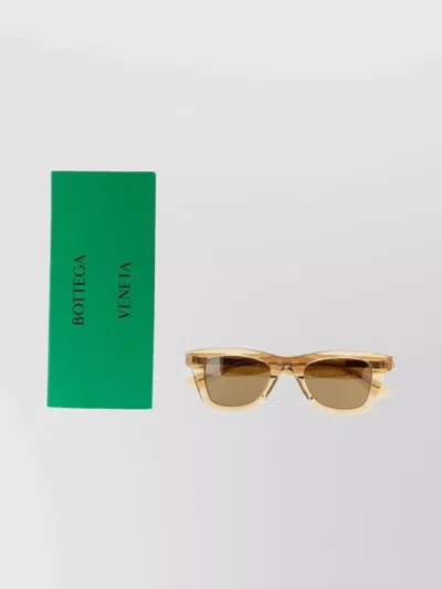 Bottega Veneta Rectangular Sunglasses Gold-tone Frame