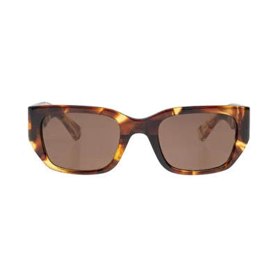Pre-owned Bottega Veneta Rectangular Sunglasses 'havana/brown' | Women's Size Onesize