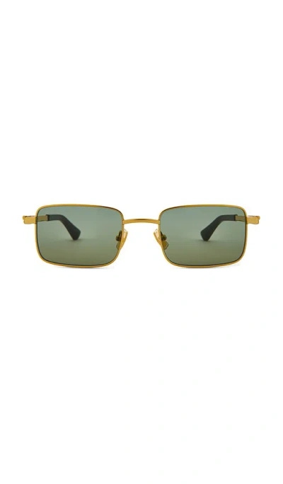 Bottega Veneta Rectangular Sunglasses In Green