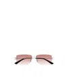 Bottega Veneta Rectangular Sunglasses In Pink