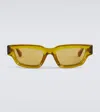 Bottega Veneta Rectangular Sunglasses In Yellow