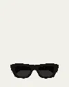 Bottega Veneta Recycled Acetate Rectangle Sunglasses In Black