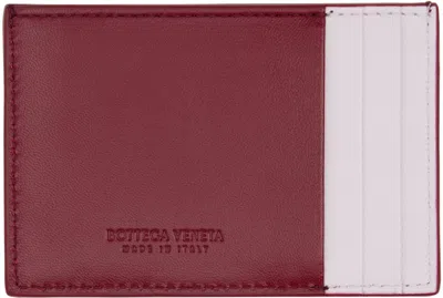 Bottega Veneta Red Cassette Card Holder In 6326 Da R/d R-bl W/b