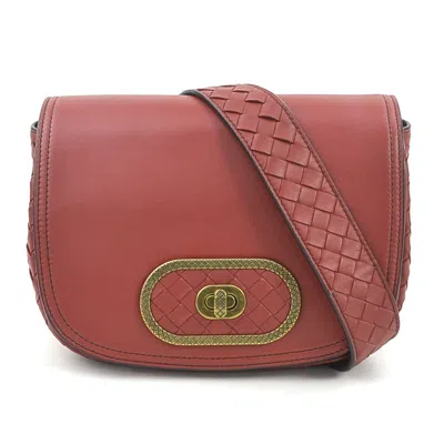 Pre-owned Bottega Veneta Red Color Intrecciato Shoulder Bag ()