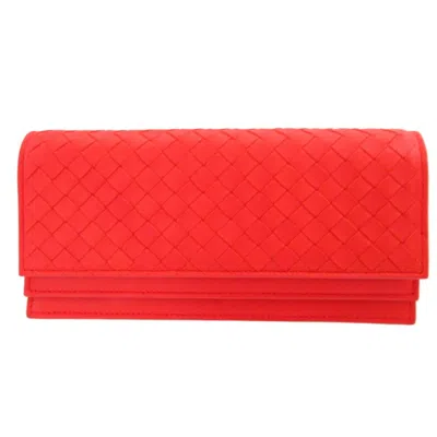 Pre-owned Bottega Veneta Red Color Leather Coin Purse/coin Case ()