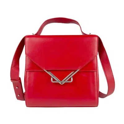 Pre-owned Bottega Veneta Red Color Leather Shoulder Bag ()
